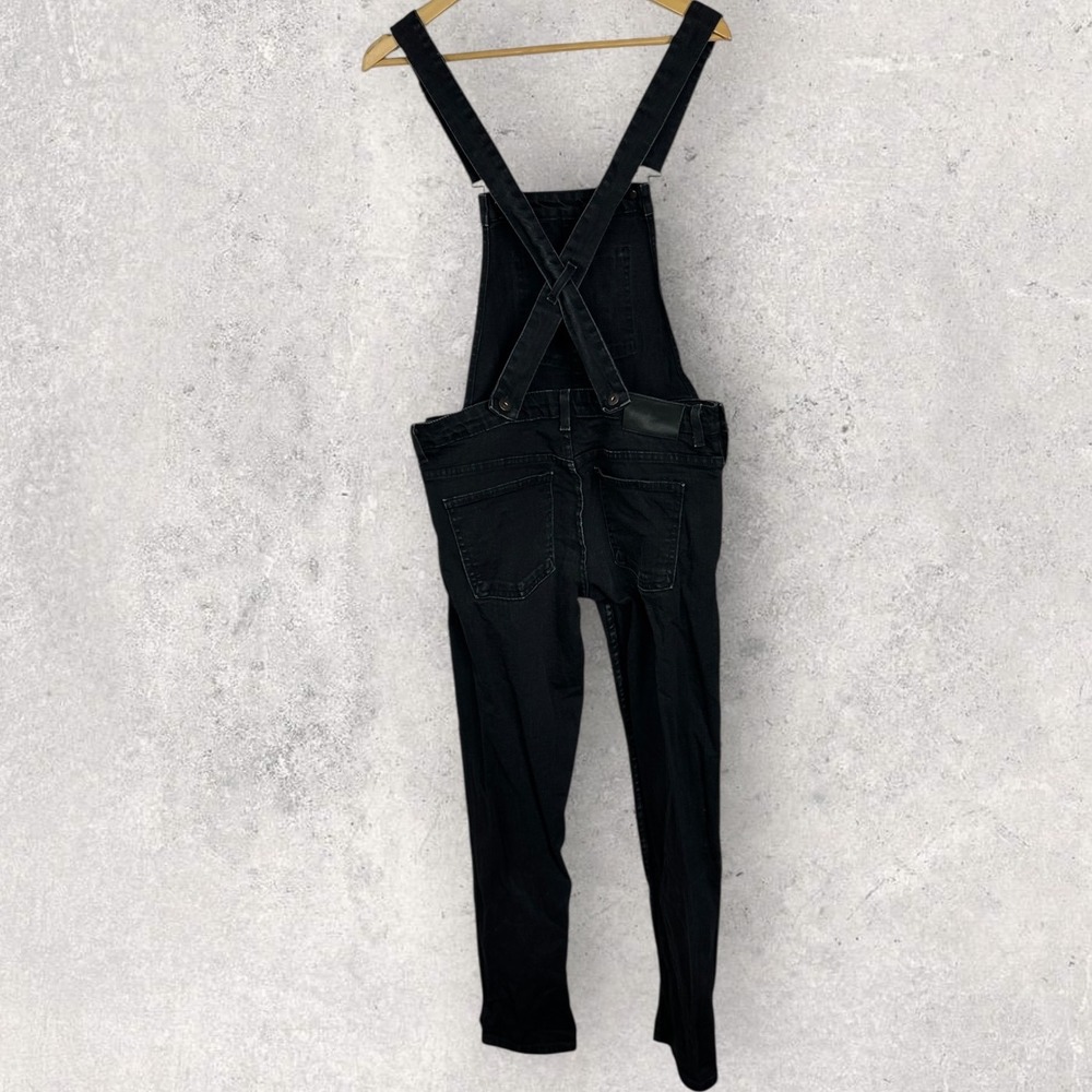 Naked Famous‎ Japanese Denim Black Overalls Womens Size Medium Canada Made Jeans - Picture 16 of 16